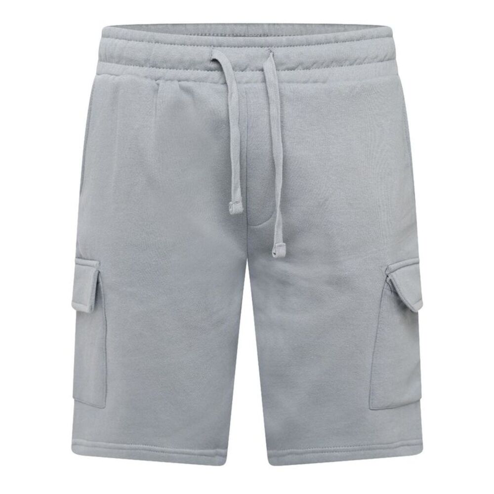 Crosshatch Mens Bardon Cargo Shorts / Steel Blue